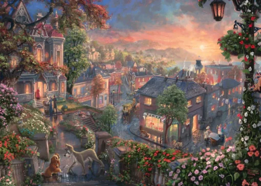 Schmidt - 59490 - Lady and the Tramp (Thomas Kincade) - 1000 Piece