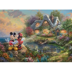Schmidt - 88370 - Mickey and Minnie Sweetheart Cove (Thomas Kincade) - 1000 Piece