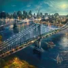 Schmidt - 58782 - Moonlight over Manhattan (Thomas Kincade) - 2000 Piece