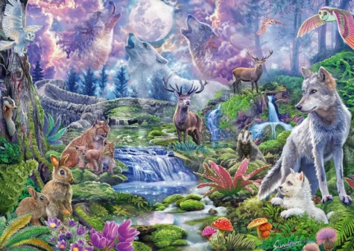 Schmidt - 59963 - Moonlit Wildlife (Steve Sundram) - 1000 Piece