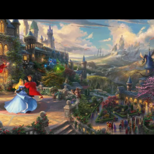 Schmidt - 57369 - Sleeping Beauty Dancing in the Enchanted Light (Thomas Kincade) - 1000 Piece