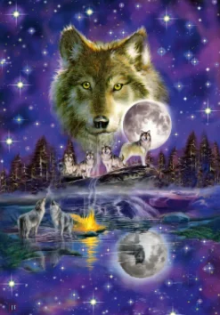 Schmidt - 58233 - Wolf in the Moonlight (John Enright) - 1000 Piece