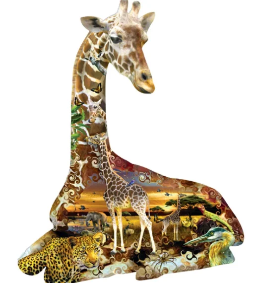 Sunsout - 95349 - African Spots (Lori Schory) - 700 Piece Shaped puzzle