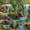 Sunsout - 58266 - Baby Elephant Pool (Mary Thompson) - 500piece