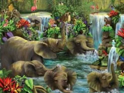 Sunsout - 58266 - Baby Elephant Pool (Mary Thompson) - 500piece