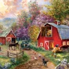 Sunsout - 19163 - Barnyard Visit (Nicky Boehme) - 1000 Piece