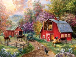 Sunsout - 19163 - Barnyard Visit (Nicky Boehme) - 1000 Piece