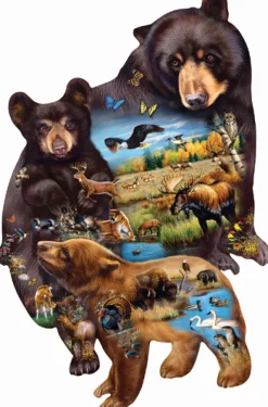 Sunsout - 95732 - Bear Family Adventure (Cynthie Fisher/Lucia Guarnotta) - 1000 Piece Shaped Puzzle