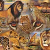 Sunsout - 70934 - Big Cats of the Plains (Cynthie Fisher) - 500 Piece
