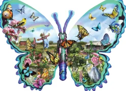 Sunsout - 95056 - Butterfly Farm (Lori Schory) - 1000 Piece Shaped Puzzle