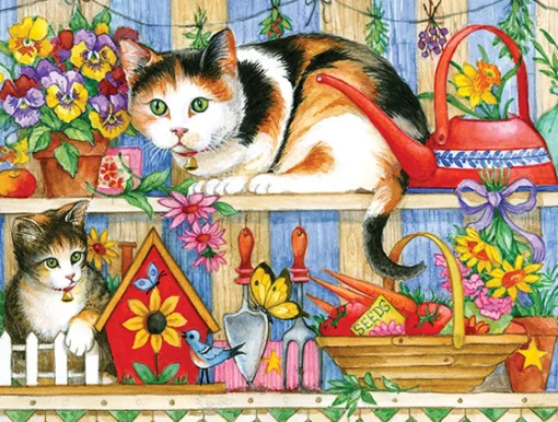 Sunsout - 43701 - Cat Bells (Lorraine Ryan) - 500 Piece