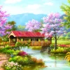 Sunsout - 36604 - Covered Bridge in Spring (Sung Kim) - 300 Piece