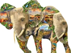 Sunsout - 95436 - Ele Phantastic (Lori Schory) - 1000piece Shaped