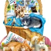 Sunsout - 97058 - Free Kitties (Lori Schory) - 1000 Piece Shaped Puzzle