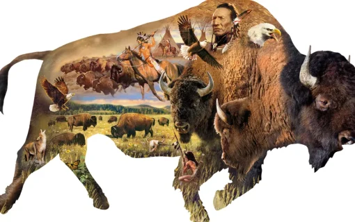 Sunsout - 90430 - Frontier Watch (Greg Giordano) - 1000 Piece Shaped Puzzle