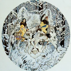 Sunsout - 43001 - Keeper of the Wolf (Diana L. Casey) - 1000 Piece Circular Puzzle
