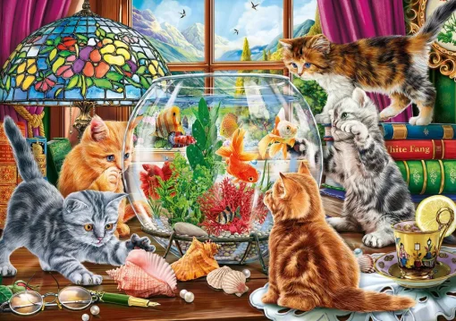 Sunsout - 42973 - Kittens and the Aquarium - 500 XL Piece