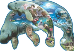 Sunsout - 90265 - Manatees (Dennis Rogers) - 1000 Piece Shaped Puzzle