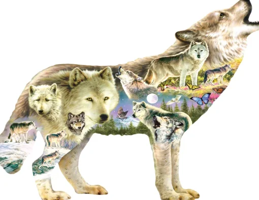 Sunsout - 96038 - Meadow Wolf (Greg Giordano) - 750 Piece Shaped