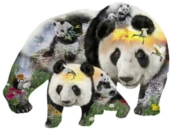 Sunsout - 96043 - Panda-monium (Jurek Zamoyski) - 1000 Piece Shaped Puzzle