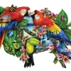 Sunsout - 95278 - Parrots in Paradise (Lori Schory) - 1000 Piece Shaped Puzzle