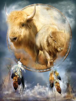 Sunsout - 55611 - Spirit of the White Buffalo (Carol Cavalaris) - 500 Piece