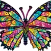 Sunsout - 97260 - Stained Glass Butterfly (Dean Russo) - 1000 Piece Shaped Puzzle