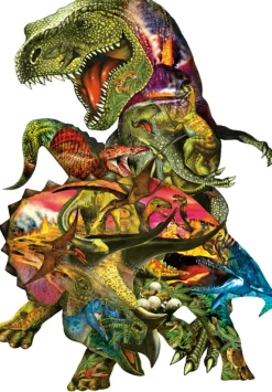Sunsout - 90426 - T Rex Attack (Dennis Rogers) - 1000 Piece Shaped