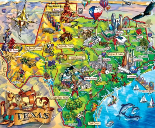 Sunsout - 20516 - Texas (Maria Rabinky) - 1000 Piece