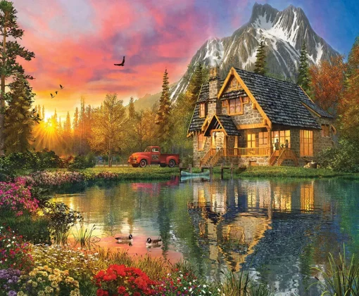 Sunsout - 50071 - The Mountain Cabin (Dominic Davison) - 1000 Piece