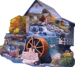Sunsout - 95065 - The Old Mill Stream - 1000 Piece Shaped Puzzle