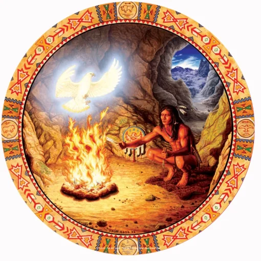 Sunsout - 21804 - White Eagle (Aron Gadd) - 500 Piece Circular