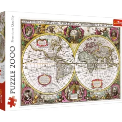Trefl - 27095 - A New Land and Water Map of the Entire Earth, 1630 (Henricus Hondius) - 2000 Piece
