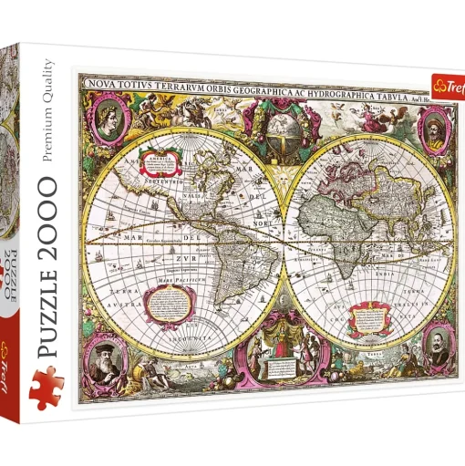 Trefl - 27095 - A New Land and Water Map of the Entire Earth, 1630 (Henricus Hondius) - 2000 Piece