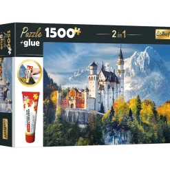 Trefl - 26184 - Neuschwanstein Castle in Autumn - 1500 Piece Includes Puzzle Glue
