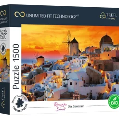 Trefl - 26195 - Ola Santorini - 1500 Piece (With Unique Cutting Technology to Connect any Number of Images Together and Unique Puzzle Shapes)