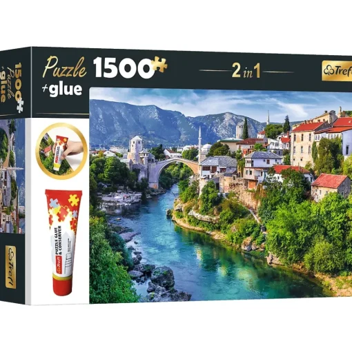 Trefl - 26176 - Old Town of Mostar - 1500 Piece includes Puzzle Glue