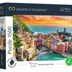 Trefl - 26196 - Vernazza, Liguria, Italy - 1500 Piece (With Unique Cutting Technology to Connect any Number of Images Together and Unique Puzzle Shapes)