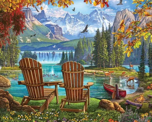 White Mountain - 1977 - Mountain Paradise (Steve Crisp) - 1000 Piece
