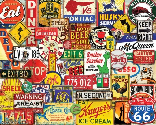 White Mountain - 1658 - Great Old Signs (Lewis T. Johnson) - 1000 Piece