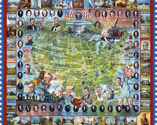 White Mountain - 549 - United States Presidents - 1000 Piece