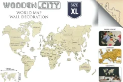 Wooden City - 3D Puzzle World Map XL